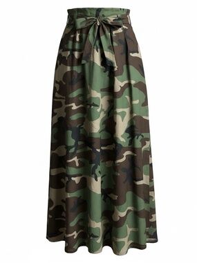 Camouflage Maxi skirt with pockets, New, Medium
